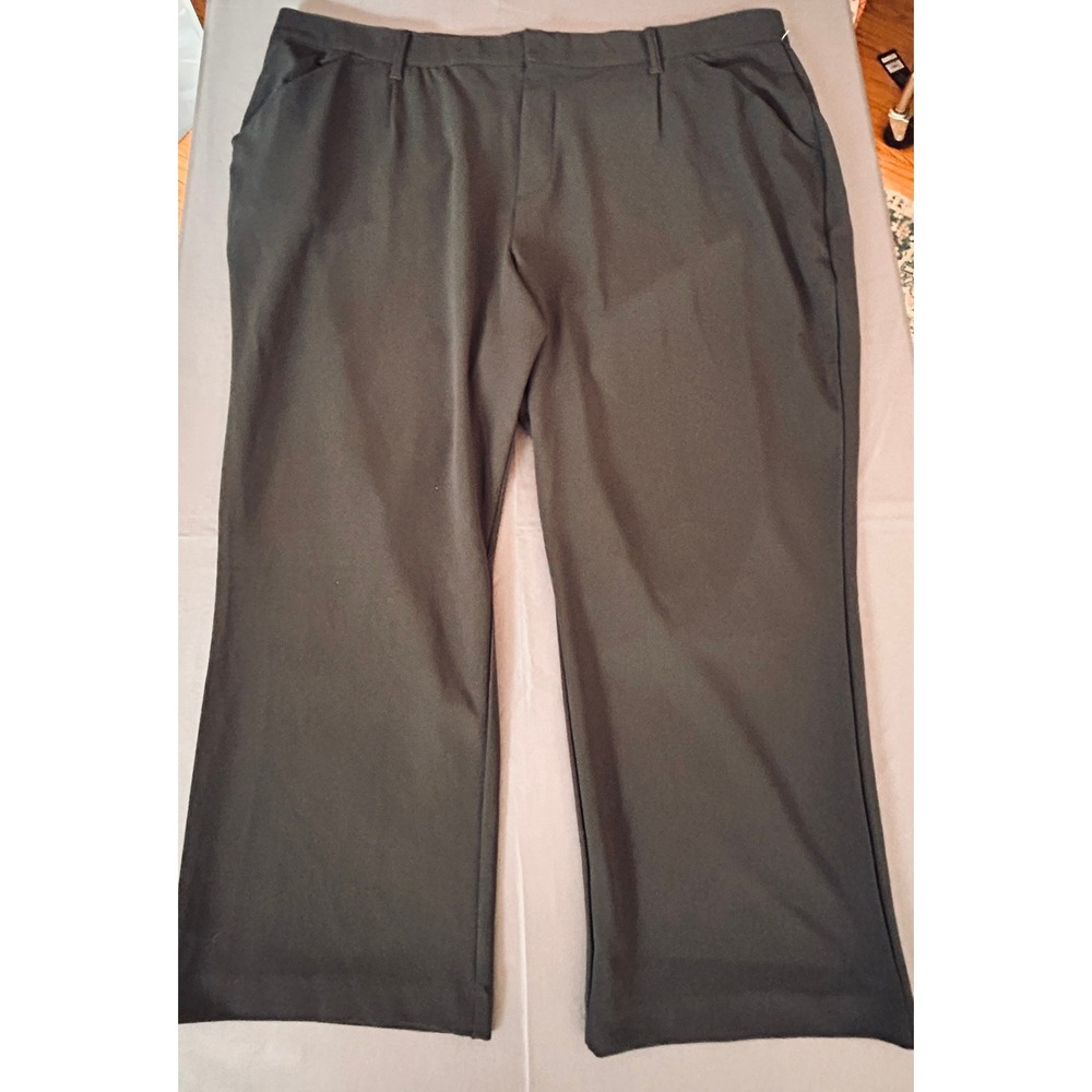 NWT Wit & Wisdom Black Wide Leg Elastic Waist Crop Pants Women's Plus Size 24W